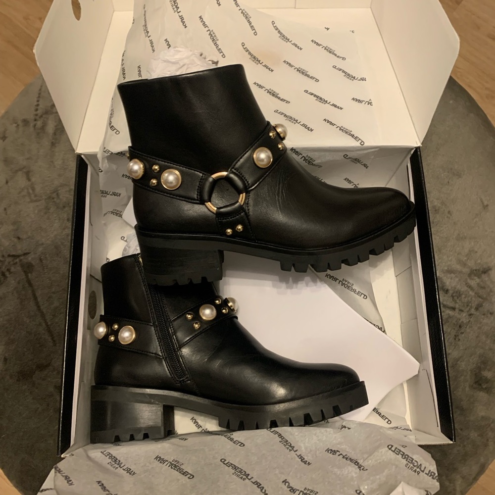 Karl Lagerfeld Pixie Pearl Bootie - size 8 - never worn